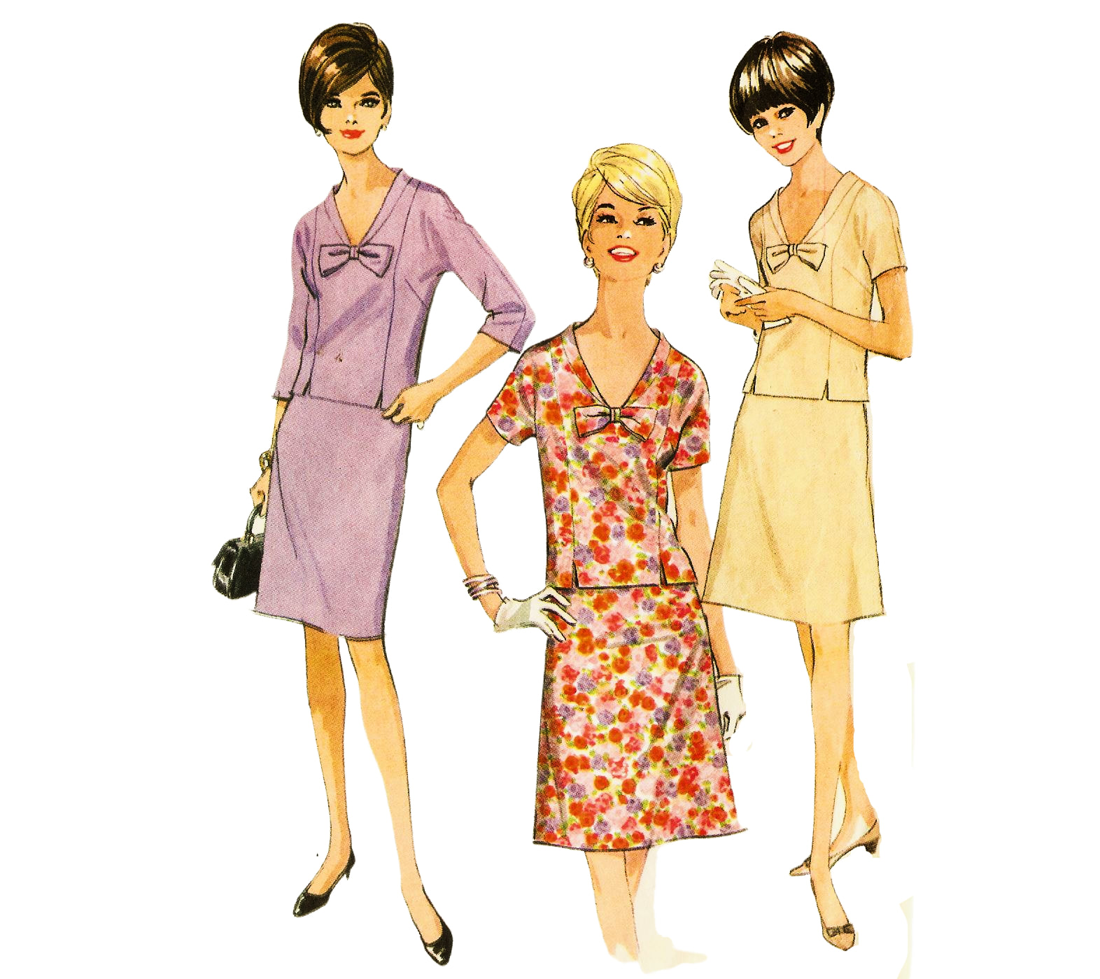 McCall's 5471 Vintage 50s 60s Shirtwaist Dress Full Skirt Original Sewing Pattern SIZE 14 B34
