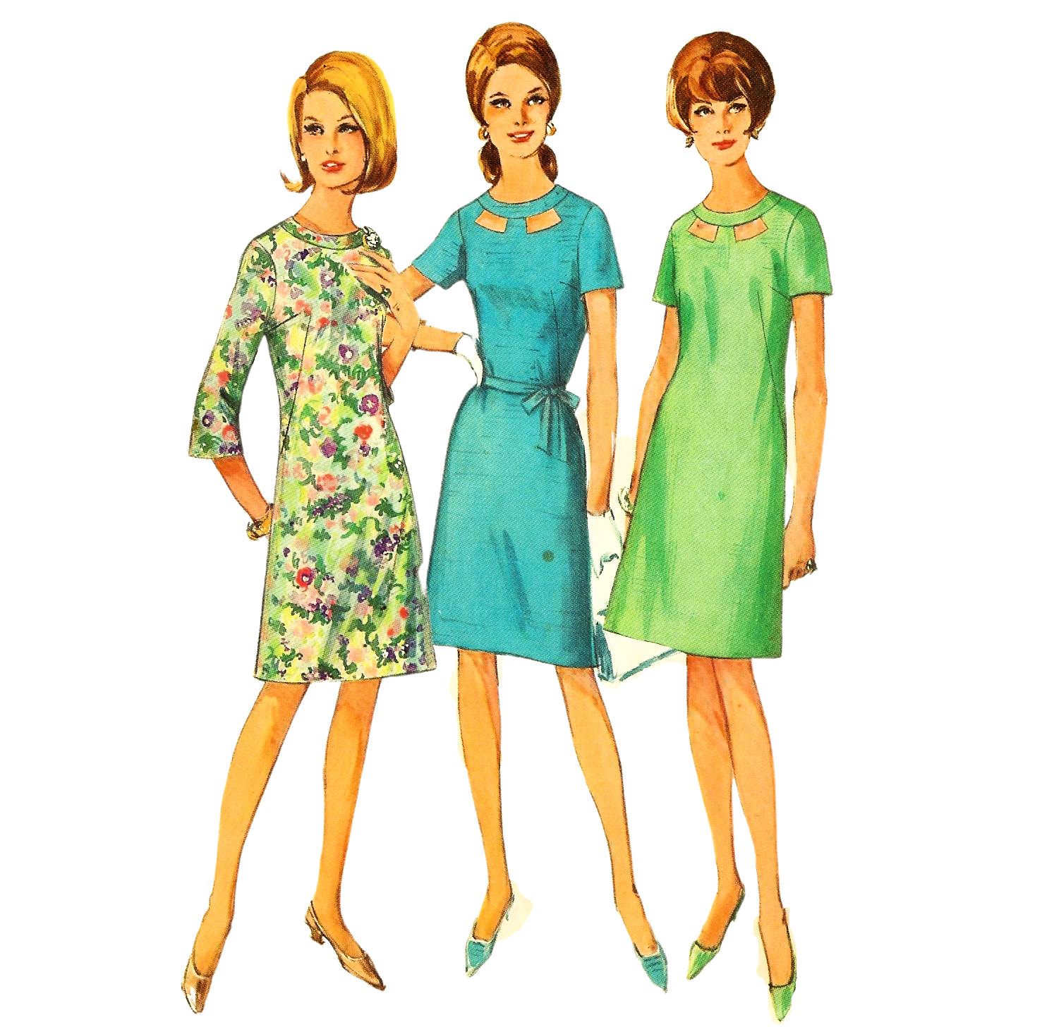1960's girls dress sewing pattern by Maudella 9 & 10 years