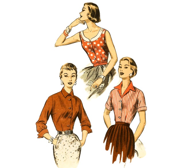 Vintage 1950s sewing patterns