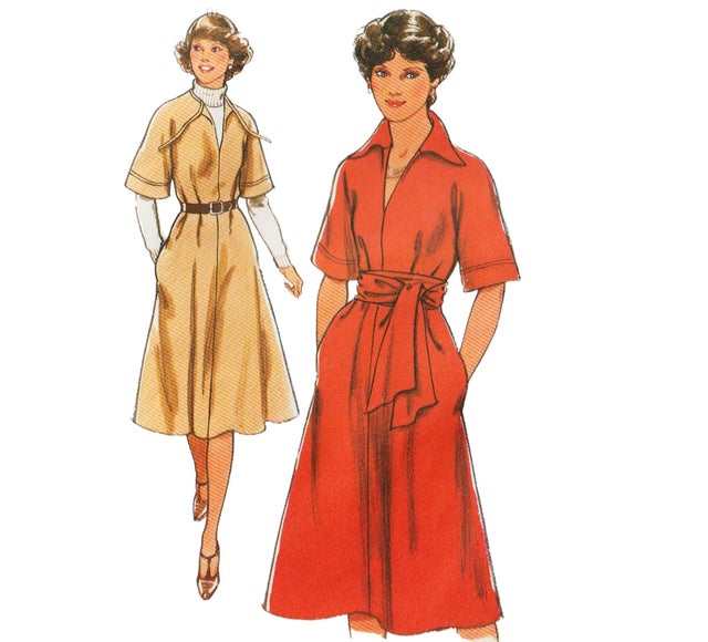 Vtg 70s Fashion 11.5 Doll Clothes pattern swimsuit romper cape wrap pants
