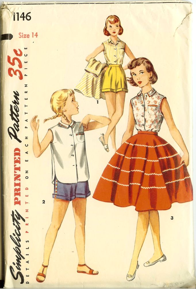 Women skort sewing pattern, circle shorts