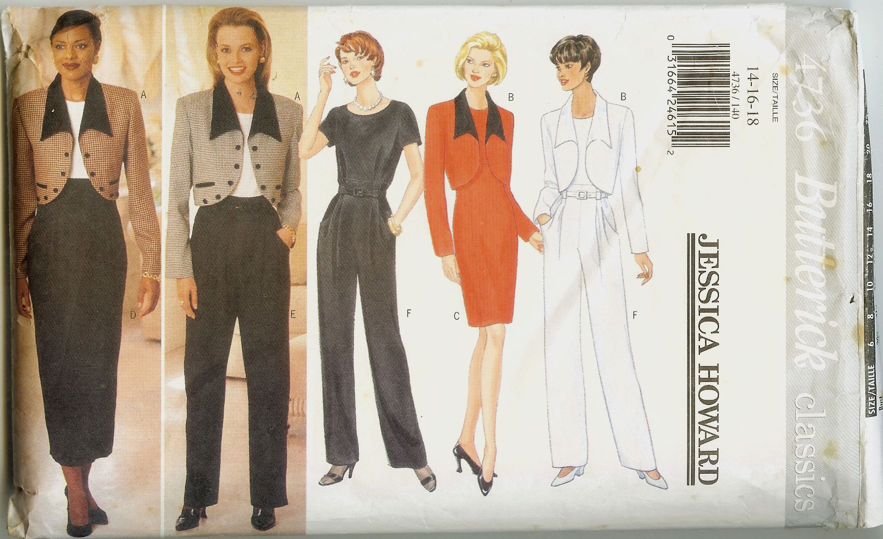 90s Jessica Howard Womens Evening Gown or Jumpsuit & Belt Butterick Sewing  Pattern 4283 Size 18 20 22 Bust 40 42 44 FF 